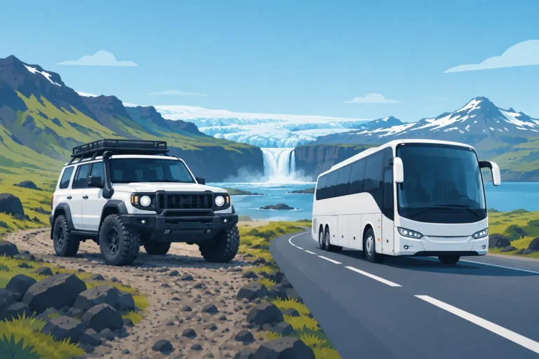 4×4 Car Versus Tour Bus for Iceland Travel