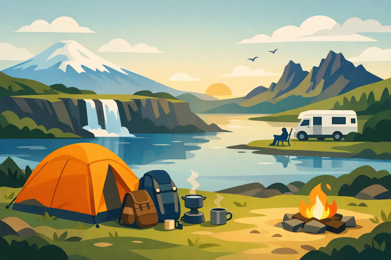 A Budget Iceland Camping Trip Example for 7 Days