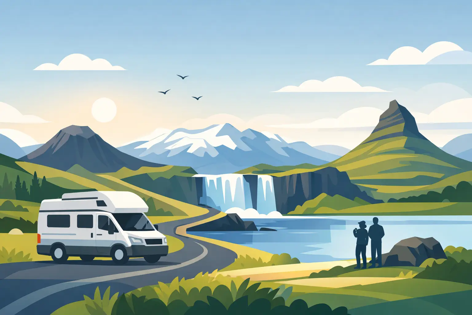 Five Day Iceland Camper Example for First Trips