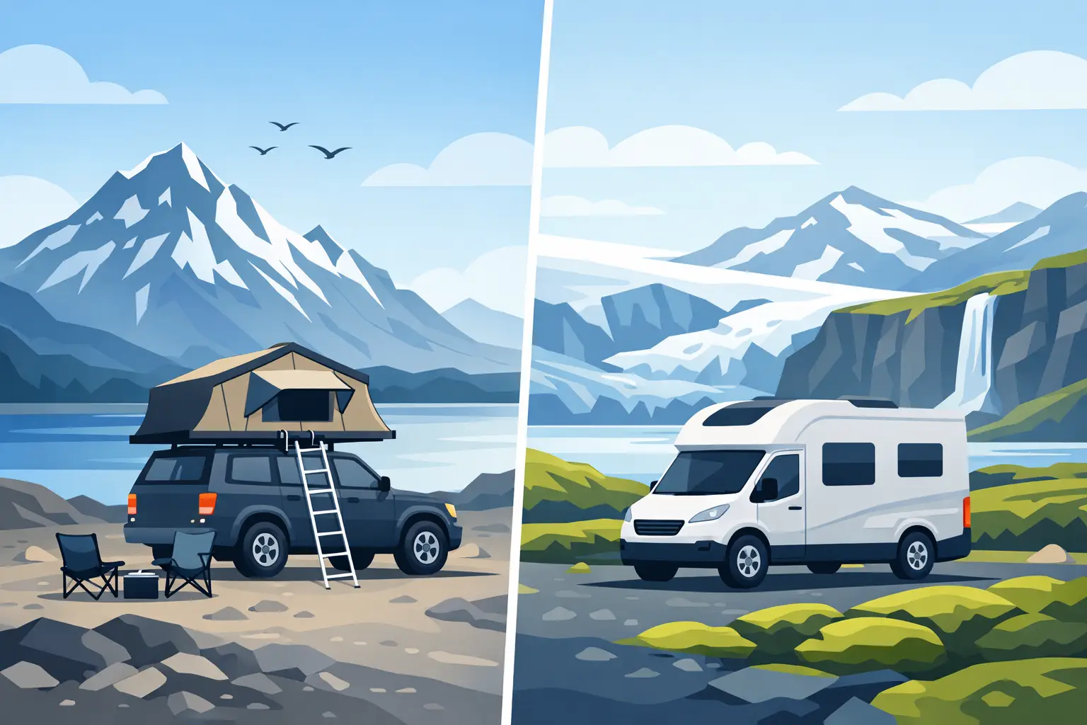 Rooftop Tent Versus Campervan in Iceland