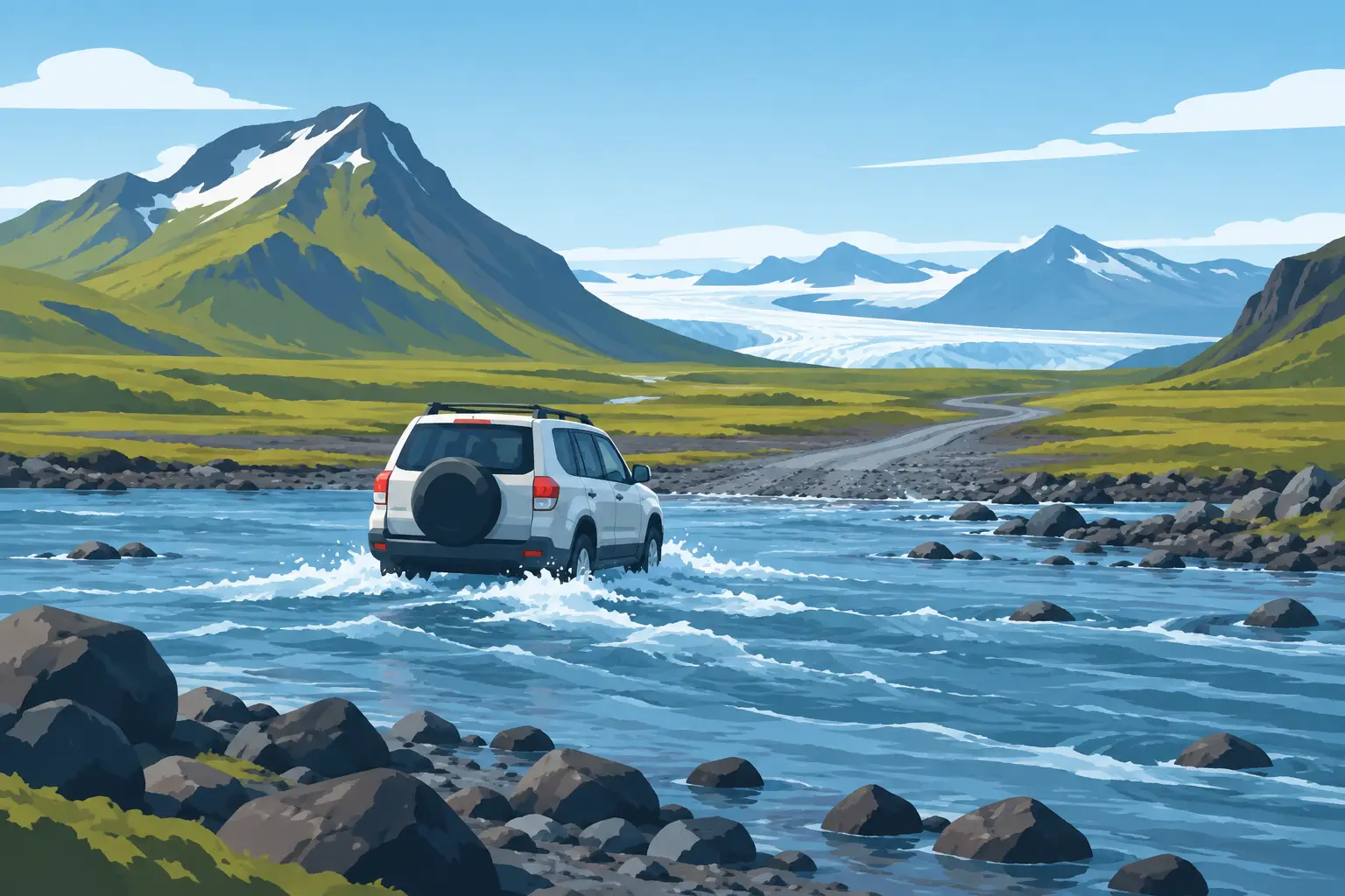Which Roads Require River Crossings in Iceland?